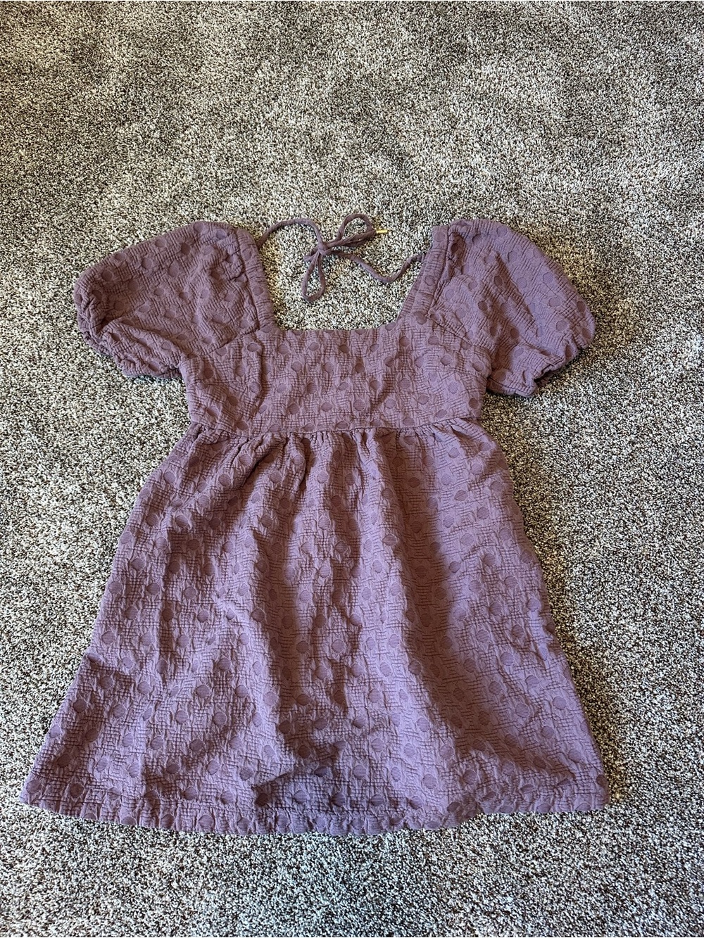 Madewell Dusty Mauve mini dress with Textured Trim